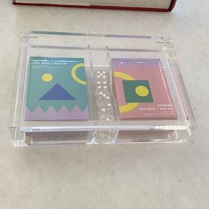 West Elm Lucite Card Deck + Dice Set